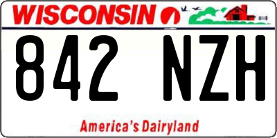 WI license plate 842NZH