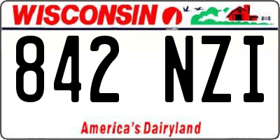 WI license plate 842NZI