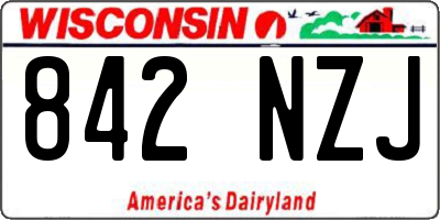 WI license plate 842NZJ