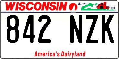 WI license plate 842NZK