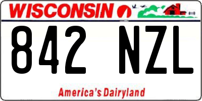 WI license plate 842NZL