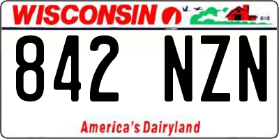 WI license plate 842NZN