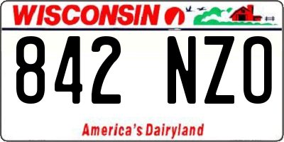 WI license plate 842NZO
