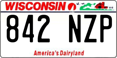WI license plate 842NZP