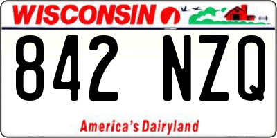 WI license plate 842NZQ