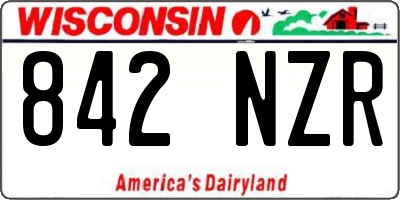 WI license plate 842NZR