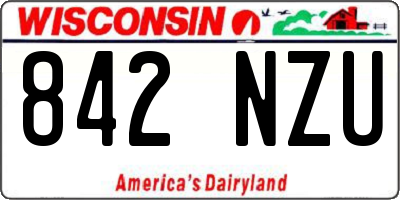 WI license plate 842NZU