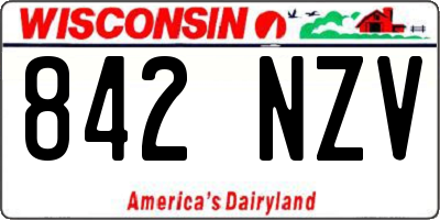 WI license plate 842NZV