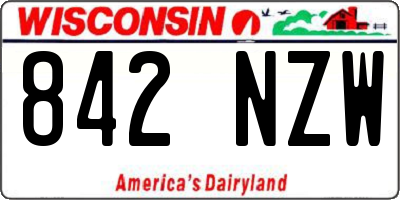 WI license plate 842NZW