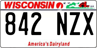 WI license plate 842NZX