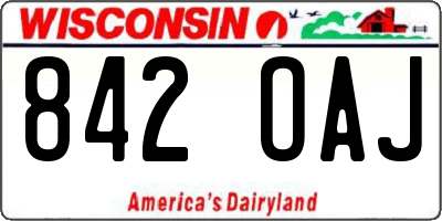 WI license plate 842OAJ