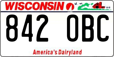 WI license plate 842OBC