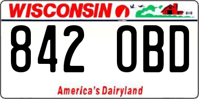 WI license plate 842OBD