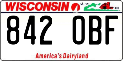 WI license plate 842OBF