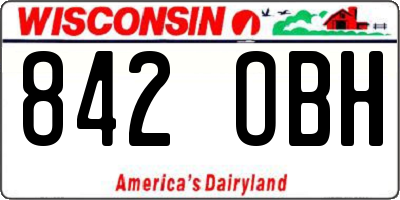 WI license plate 842OBH