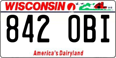 WI license plate 842OBI
