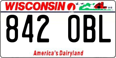 WI license plate 842OBL