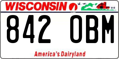WI license plate 842OBM