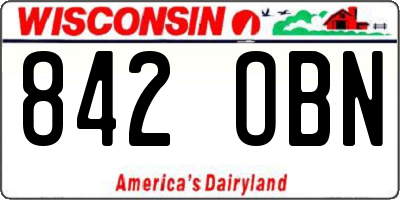 WI license plate 842OBN