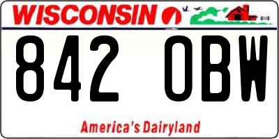 WI license plate 842OBW