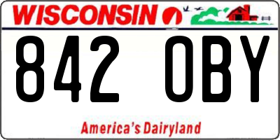 WI license plate 842OBY