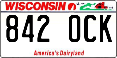 WI license plate 842OCK