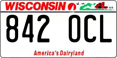 WI license plate 842OCL