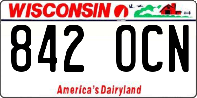 WI license plate 842OCN