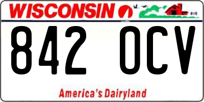 WI license plate 842OCV