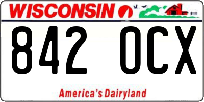 WI license plate 842OCX