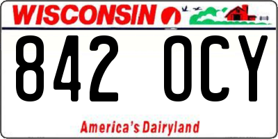 WI license plate 842OCY