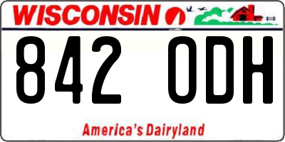 WI license plate 842ODH