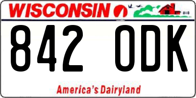 WI license plate 842ODK