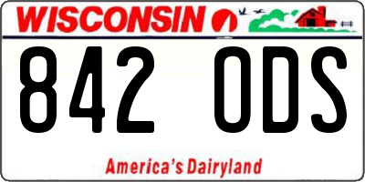 WI license plate 842ODS