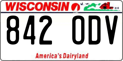 WI license plate 842ODV