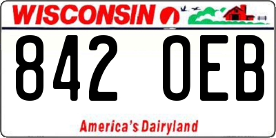 WI license plate 842OEB