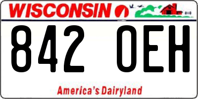 WI license plate 842OEH