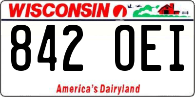 WI license plate 842OEI