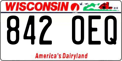 WI license plate 842OEQ