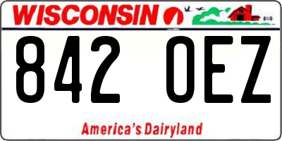 WI license plate 842OEZ