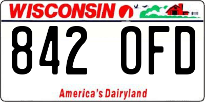 WI license plate 842OFD