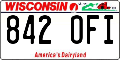 WI license plate 842OFI