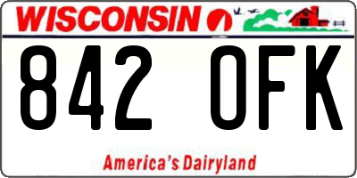 WI license plate 842OFK
