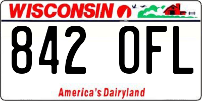 WI license plate 842OFL