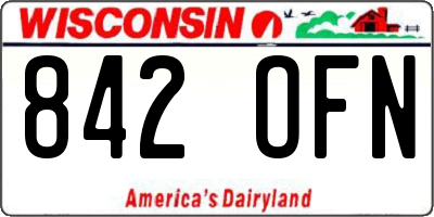 WI license plate 842OFN
