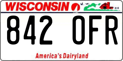 WI license plate 842OFR