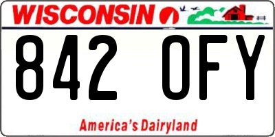 WI license plate 842OFY
