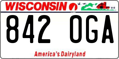 WI license plate 842OGA