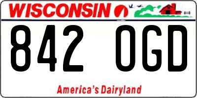 WI license plate 842OGD