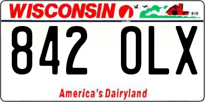 WI license plate 842OLX